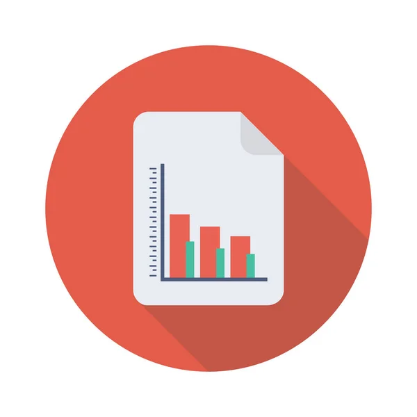 Vector Illustration Teamwork Flat Circle Icon Chart — ストックベクタ