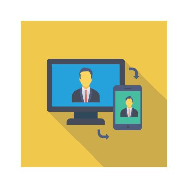 Vektör çizimi. Takım çalışması düz simgesi. sohbet