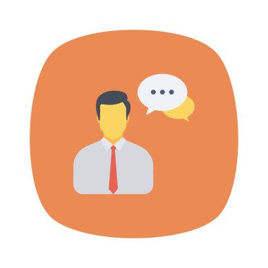 Vektör çizimi. Takım çalışması düz simgesi. sohbet