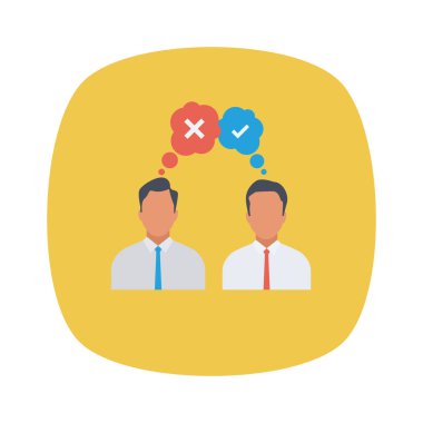 Vektör çizimi. Takım çalışması düz simgesi. iş adamları 