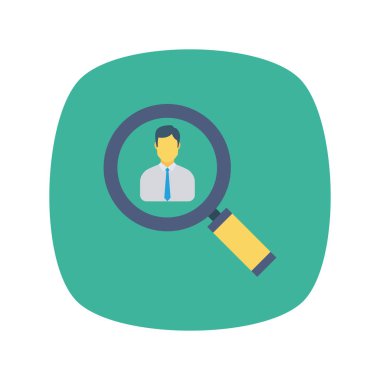 Vektör çizimi. Takım çalışması düz simgesi. aday araması