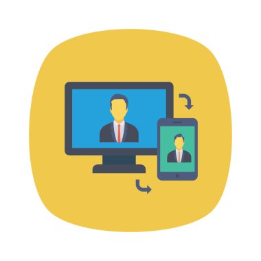 Vektör çizimi. Takım çalışması düz simgesi.  