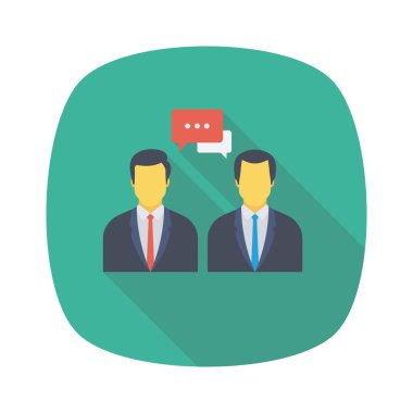 Vektör çizimi. Takım çalışması düz simgesi. sohbet