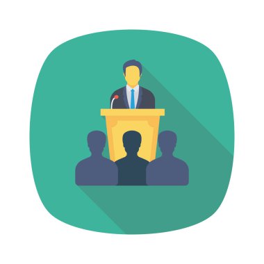 Vektör çizimi. Takım çalışması düz simgesi. iş toplantısı 