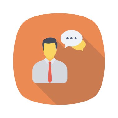 Vektör çizimi. Takım çalışması düz simgesi. sohbet