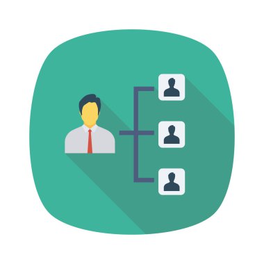 Vektör çizimi. Takım çalışması düz simgesi. Patron.