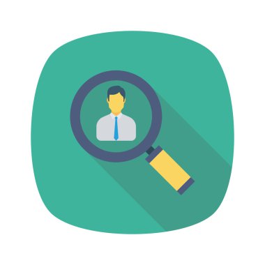 Vektör çizimi. Takım çalışması düz simgesi. aday araması