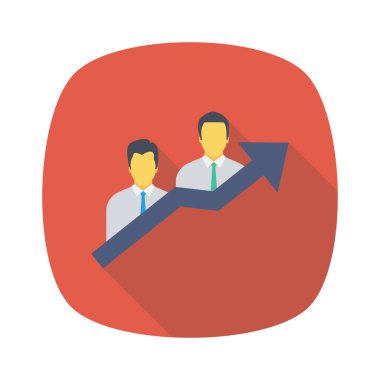 Vektör çizimi. Takım çalışması düz simgesi. büyüme