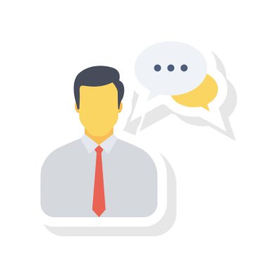 Vektör çizimi. Takım çalışması düz simgesi. sohbet