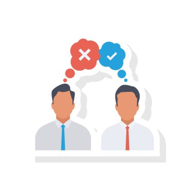 Vektör çizimi. Takım çalışması düz simgesi. iş adamları 