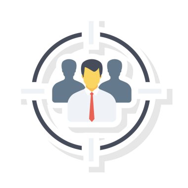 Vektör çizimi. Takım çalışması düz simgesi. aday araması