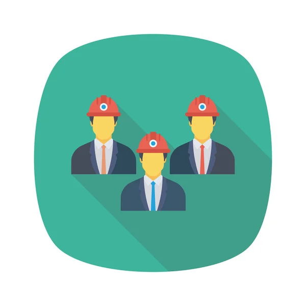 Vector Illustration Teamwork Flat Icon Businessmen — Stock Vector