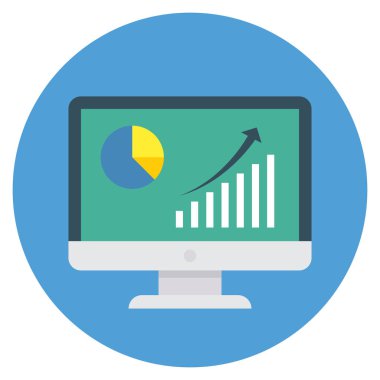 Grafik ve grafik için İş Yönetimi Düz simgeleri