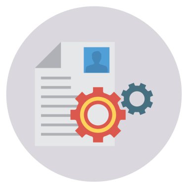 Belgeyi yapılandırmak için İş Yönetimi Düz simgesi 