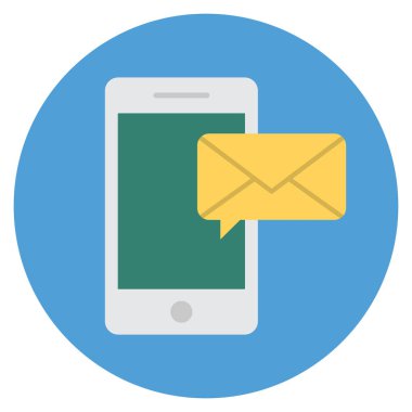 İleti & metni için İş Yönetimi Düz simgesi