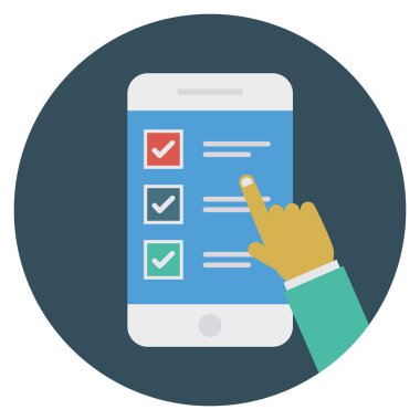 Görev listesi & raporu için İş Yönetimi Düz simgesi 