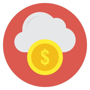 Para ve para birimi için İş Yönetimi Düz simgesi 