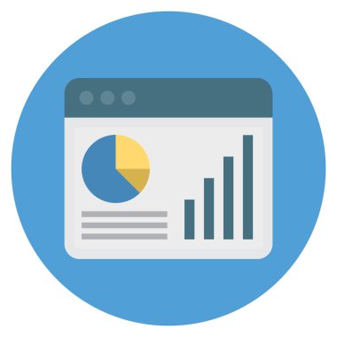 Grafik & raporu için İş Yönetimi Düz simgesi 