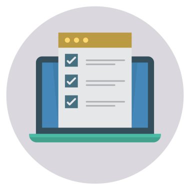 Görev listesi & dosyası için İş Yönetimi Düz simgesi 