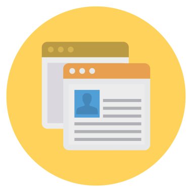 Röportaj & istihdam için İş Yönetimi Düz simgesi