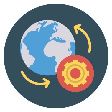 Vites & dişlisi için İş Yönetimi Düz simgesi 