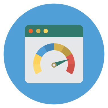 metre & hızı için İş Yönetimi Düz simgesi