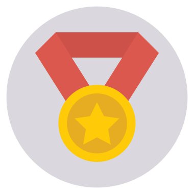 Madalya ve başarı için İş Yönetimi Düz simgesi 