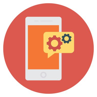 Mobil & ayar için İş Yönetimi Düz simgesi 