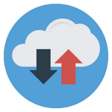 Depolama ve indirme için İş Yönetimi Düz simgesi 
