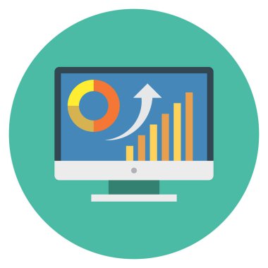 Grafik & raporu için İş Yönetimi Düz simgesi 