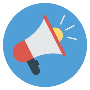 Hoparlör ve anons için İş Yönetimi Düz simgesi