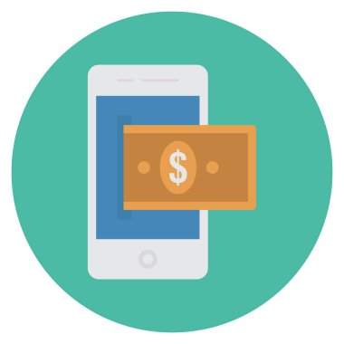 Dolar & parası için İş Yönetimi Düz simgesi