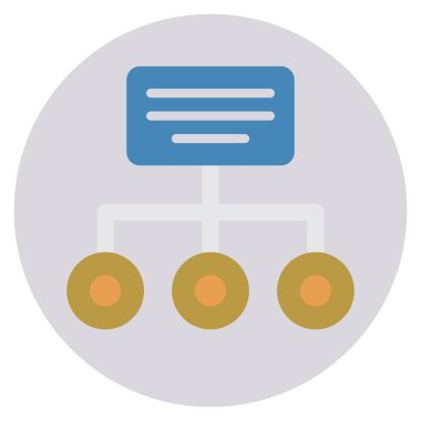 Bağlantı & hiyerarşisi için İş Yönetimi Düz simgesi 