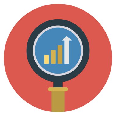 Keşif & grafiği için İş Yönetimi Düz simgesi 