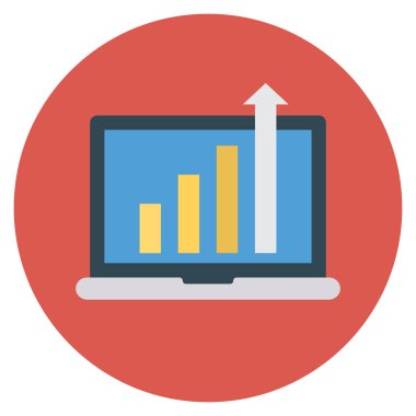 Grafiği & yükseltmek için İş Yönetimi Düz simgesi 