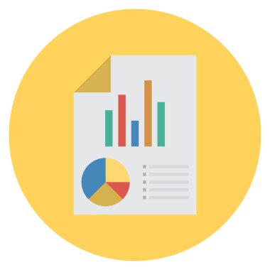 Rapor & tablosu için İş Yönetimi Düz simgeleri 