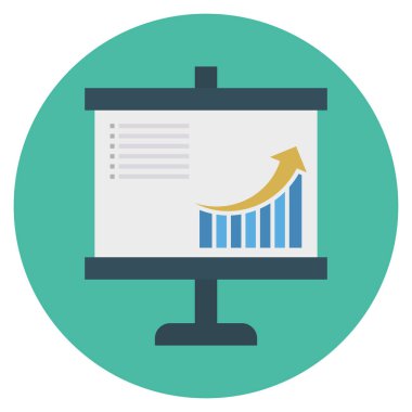 Grafik & raporu için İş Yönetimi Düz simgeleri