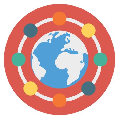 Genel & bağlantı için İş Yönetimi Düz simgeleri 