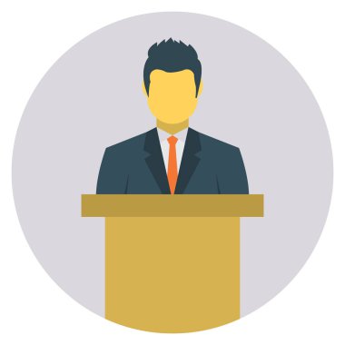 Masa & sunumu için İş Yönetimi Düz simgeleri 