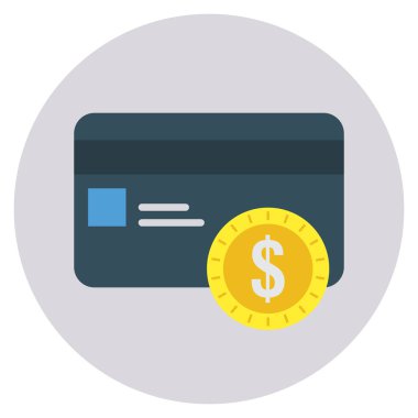 Kart & banka kartı için İşletme Yönetimi Düz simgesi 