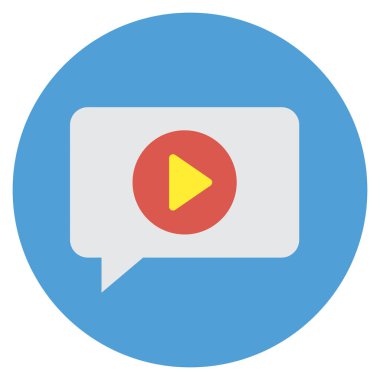 Çalma & mesajı için İş Yönetimi Düz simgesi