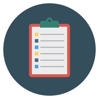 Belge & listesi için İş Yönetimi Düz simgesi