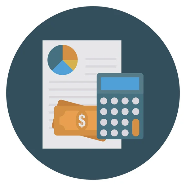 Business Management Flat Icon Chart Report — Stock Vector