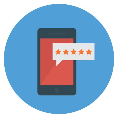 Yıldız & kabarcığı için İş Yönetimi Düz simgesi 