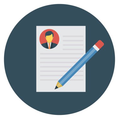 Cv & belgesi için İş Yönetimi Düz simgesi