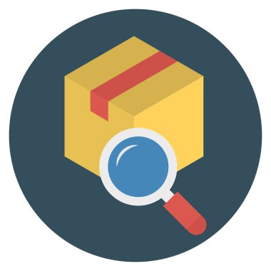 Paket & karton için İş Yönetimi Düz simgesi 