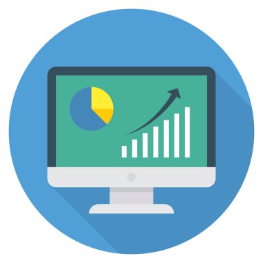 Grafik & çizelgesi için İş Yönetimi Düz simgesi