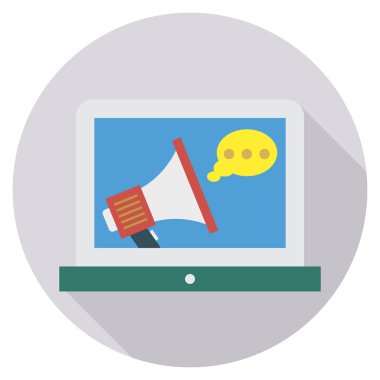 Megafon & pazarlama için İş Yönetimi Düz simgesi 