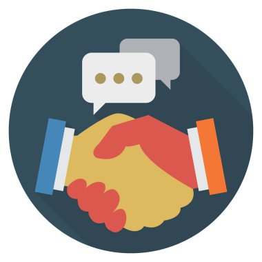 Ortaklık & anlaşması için İş Yönetimi Düz simgesi