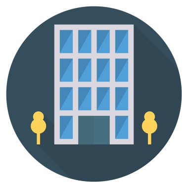 Mülk inşa etmek için İşletme Yönetimi Düz simgesi 